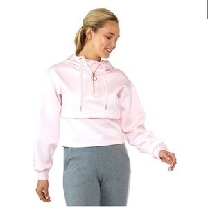 Armani Exchange Baby Pink Quarter Zip Hoodie Size XL
